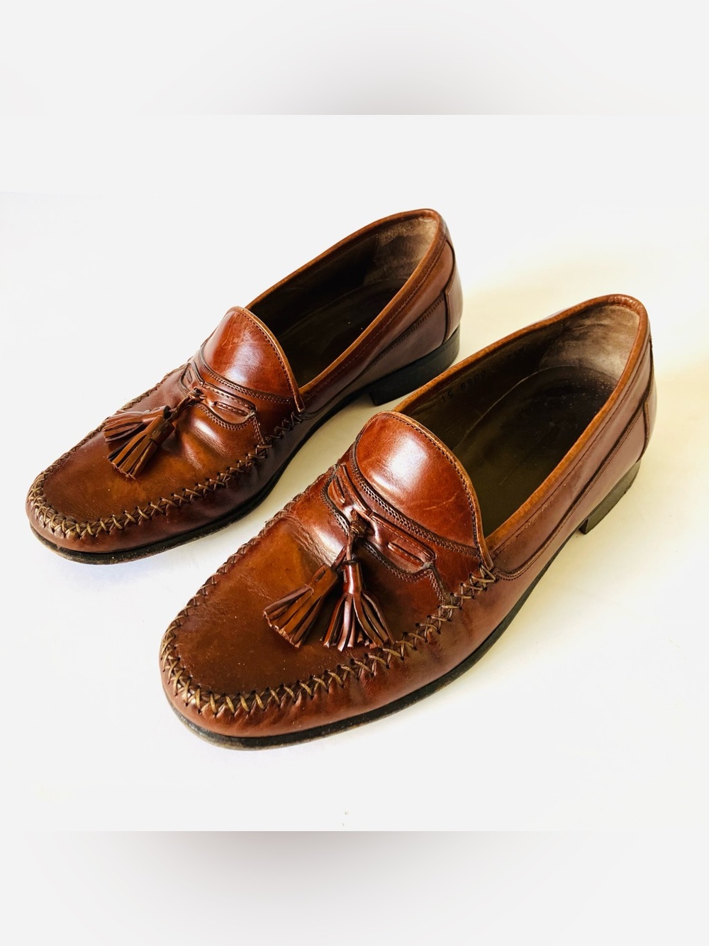 JOHNSTON & MURPHY Brown Leather Kiltie Loafers Men’s Size 7.5